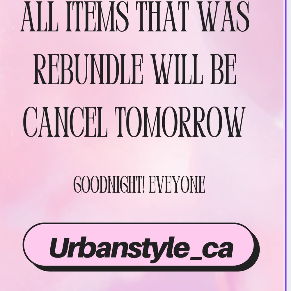 All rebundle will be cancel tomorrow .Please purchase your bundles 😀